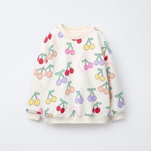 Zara Cherry Print Kids Sweatshirt